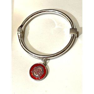 Vintage Ohio State University Unisex Bracelet Silver Toned Red Charm Jewelry